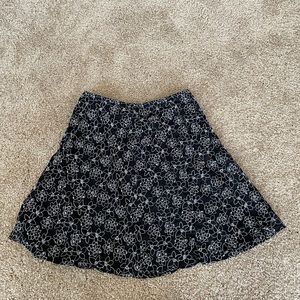 Black and white flower skirt